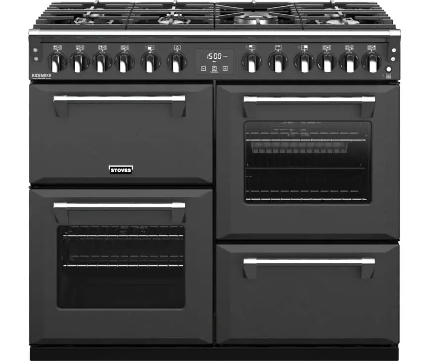 Stoves Richmond S1000 Deluxe DF Antraciet-mat Flitsaanbieding