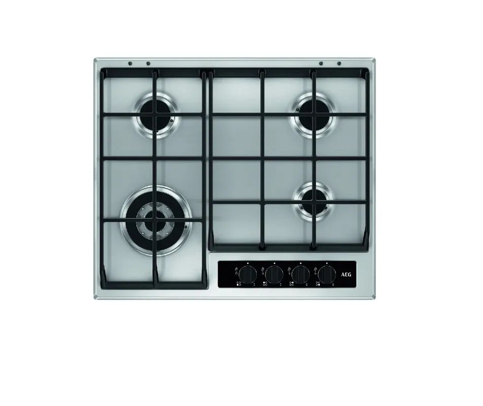 Hete Deal AEG HG654550SY Roestvrijstaal Ingebouwd Gaskookplaat 4 zone(s)