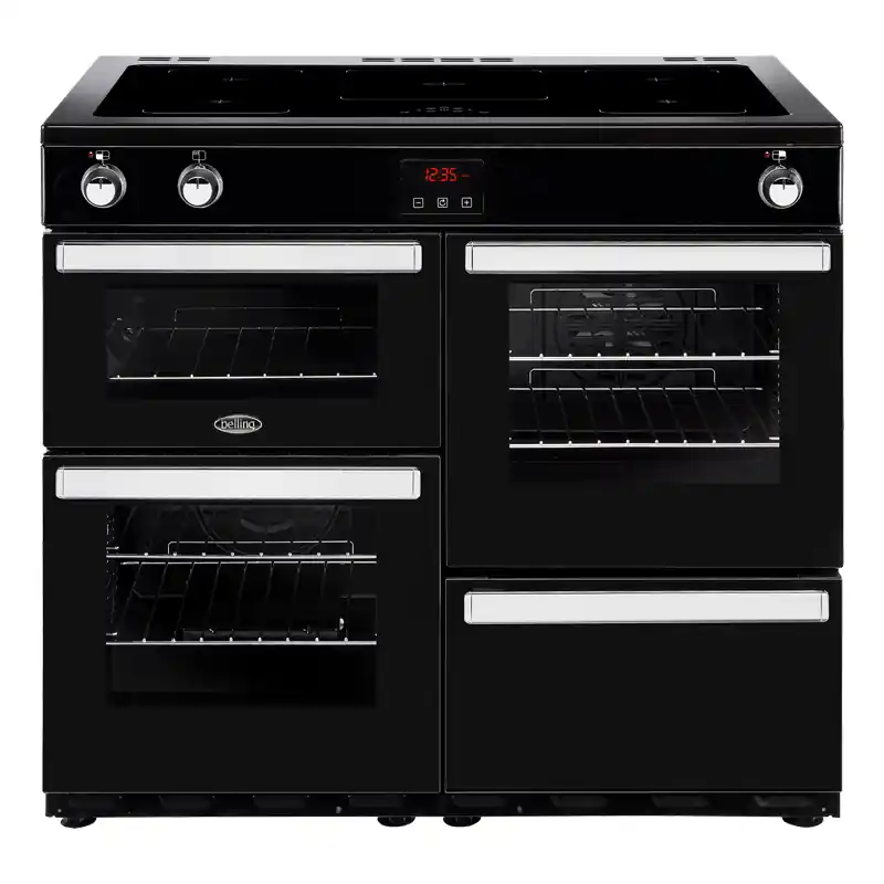 Belling Cookcentre 100 Ei Inductie fornuis Zwart Gereduceerde Prijs