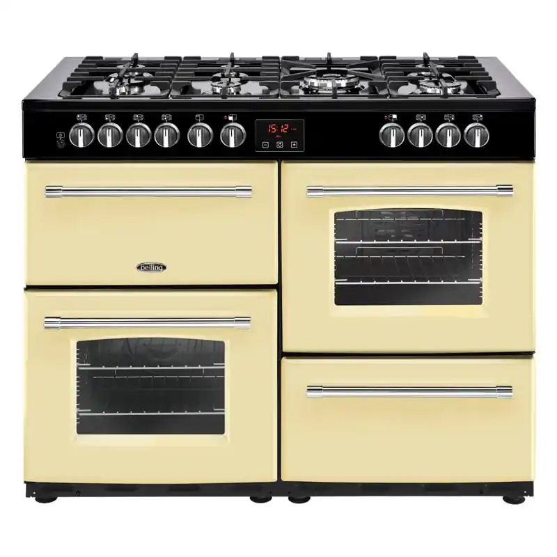 Belling Farmhouse 110 DFT Range-fornuis Gaskookplaat Crème Nieuw