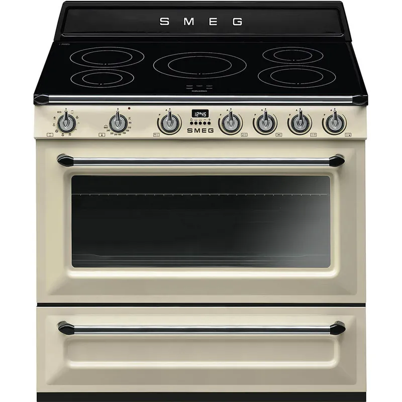 Smeg Victoria TR90IP2 fornuis Vrijstaand fornuis Inductiekookplaat zones Crème A Flitsaanbieding