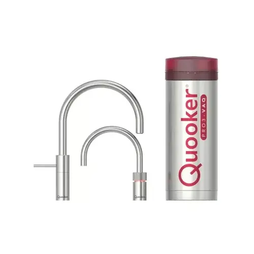 QUOOKER PRO3 NORDIC ROUND TWINTAP RVS – 3NRRVSTT Meest Verkocht