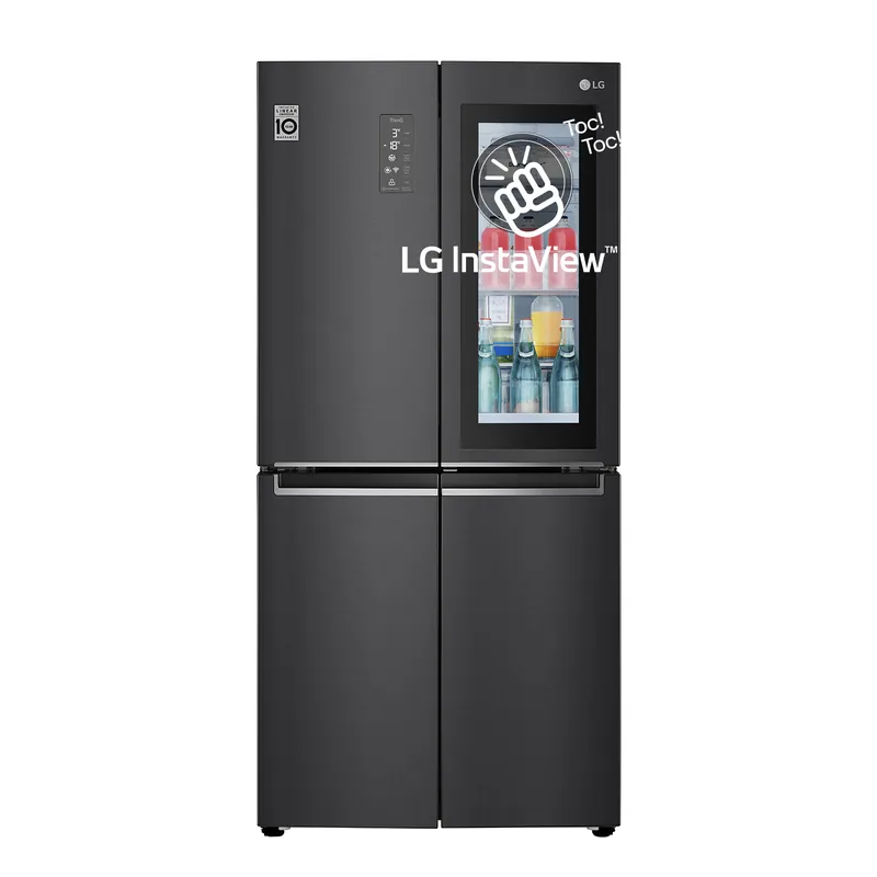 Aanbieding LG InstaView GMQ844MC5E amerikaanse koelkast Vrijstaand 530 l E Zwart