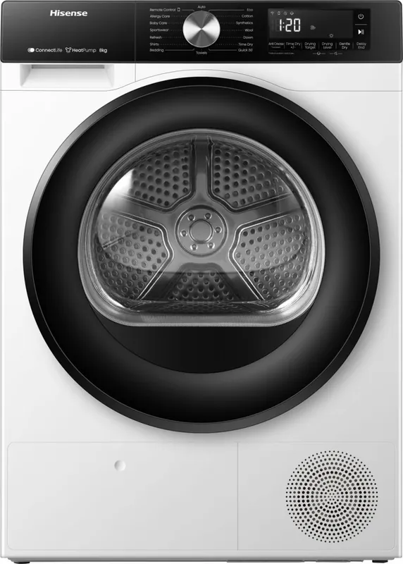 Express Levering Hisense DH3S802BW3 wasdroger Vrijstaand Voorbelading 8 kg Wit – EWO3438