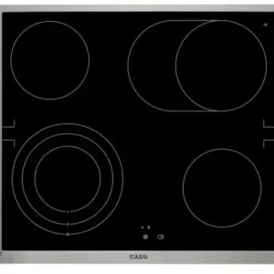 AEG HE604070XB Zwart, Roestvrijstaal Ingebouwd Keramisch 4 zone(s) Flitsaanbieding