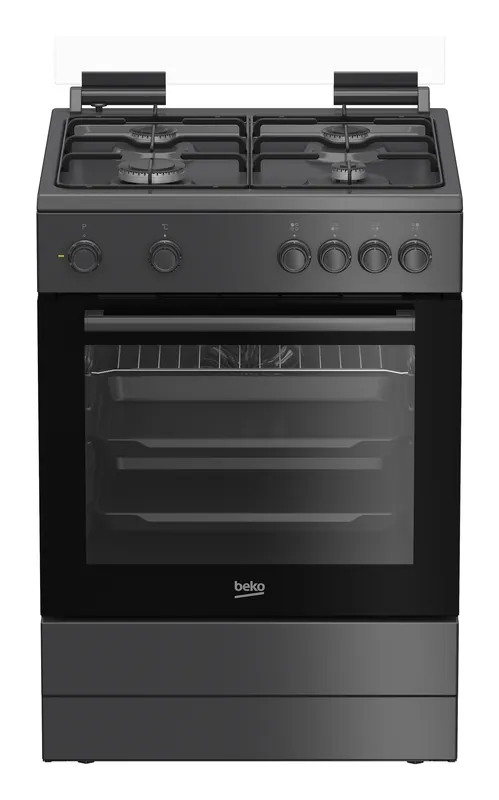 Speciale Aanbieding Beko FBM6202A NL Vrijstaand fornuis Electrisch Gaskookplaat Antraciet, Zwart DHZ3604