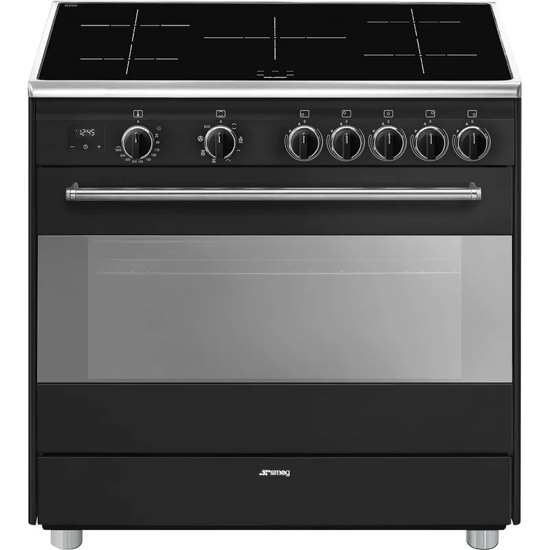 Smeg Classica BG91IAN2 fornuis Vrijstaand fornuis Electrisch Inductiekookplaat zones Antraciet Hete Deal