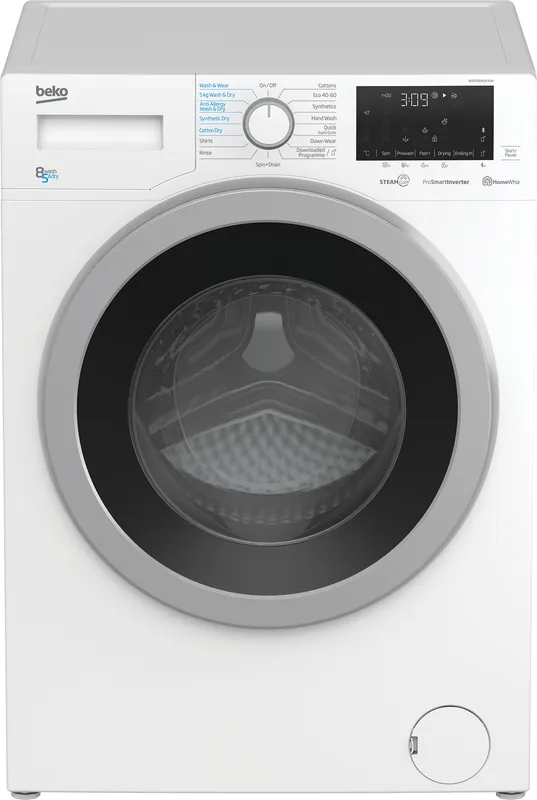 Beko WDEX8540430W Was-droogcombinatie Vrijstaand Voorbelading Wit D DHZ1512 Tijdelijk Beschikbaar