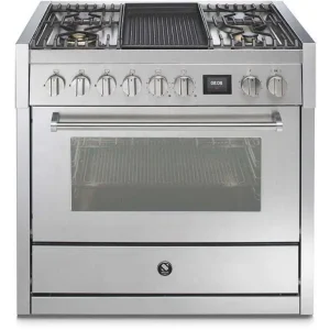 Steel GQ9S-4B gas fornuis met 4 branders + bakplaat, in meerdere kleuren Gecertificeerd