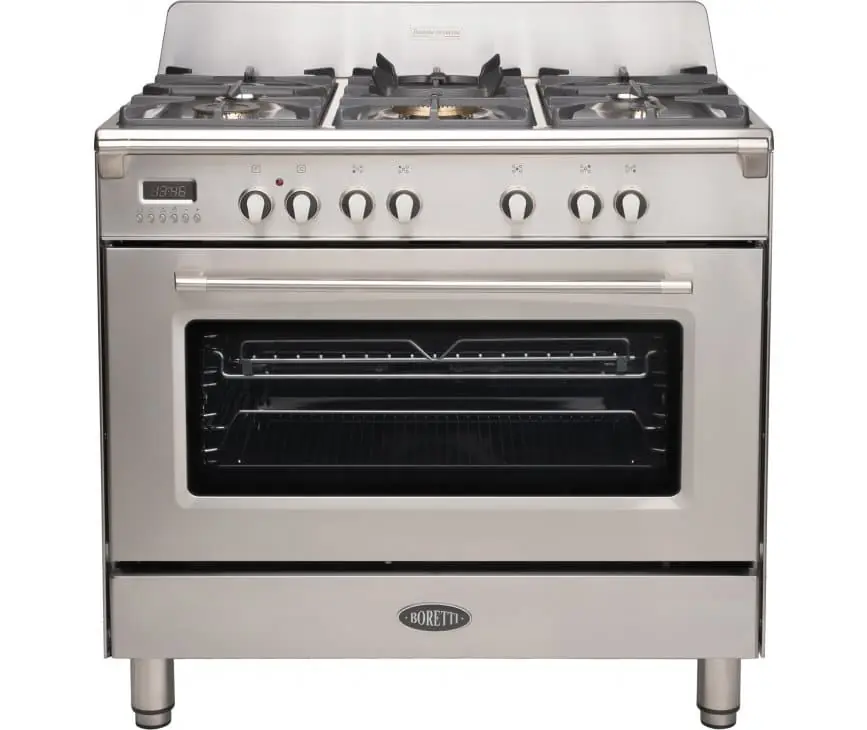 Boretti CFBG901IX gas fornuis met 5 branders, rvs Favoriet