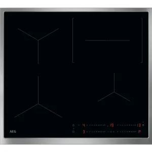 AEG TO64IC00XB Zwart, Roestvrijstaal Ingebouwd 60 cm Inductiekookplaat zones 4 zone(s) DHZ4202B Lage Prijs