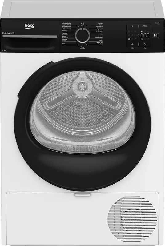 Laatste Kans Beko BM3T3824BC wasdroger Vrijstaand Voorlader 8 kg Wit EWO4354