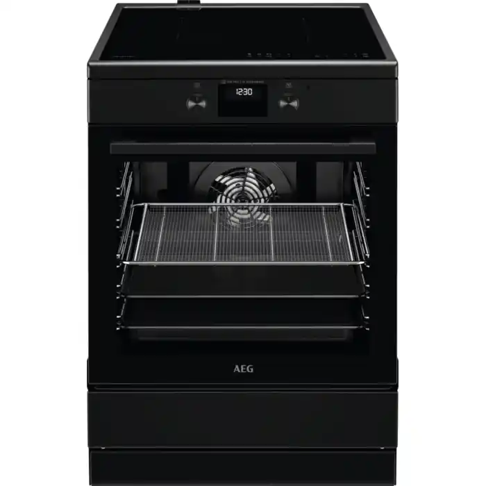 AEG CIB6640AAB Vrijstaand fornuis A Electrisch Inductiekookplaat zones Zwart Showroommodel EWO100SR Express Levering