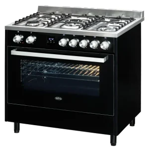 Belling Leeds 90 DFT Zwart gasfornuis DHZ2006 Nieuw