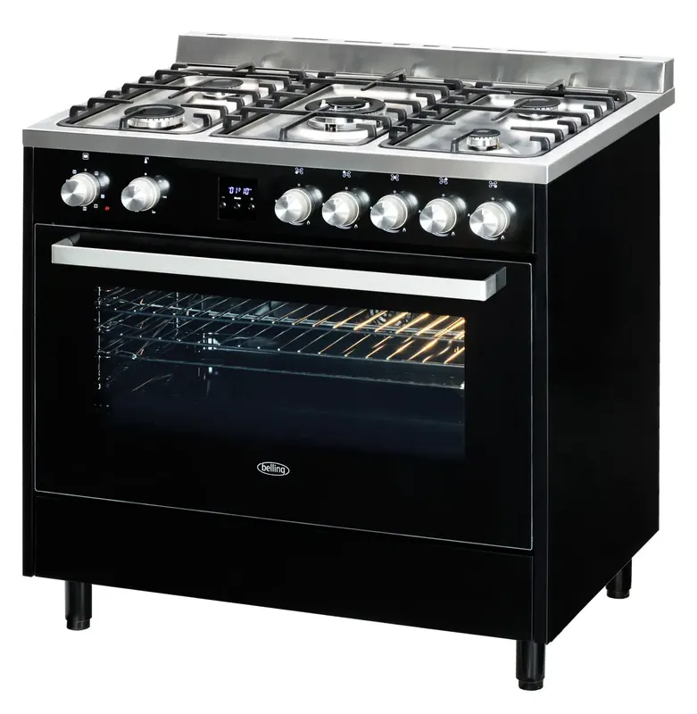 Belling Leeds 90 DFT Zwart gasfornuis DHZ2006 Nieuw