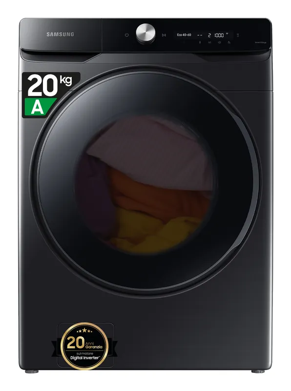Samsung WF20DG8650BV/U3 wasmachine Voorbelading 20 kg 1000 RPM Zwart DHZ2267 Laatste Kans