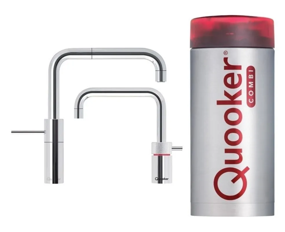 Quooker Combi Nordic Square Twintaps Chroom Hete Deal