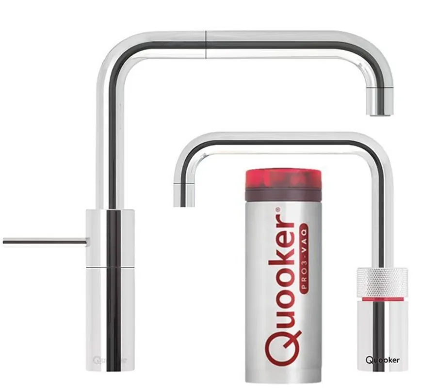 Quooker Pro3 Nordic Square Twintaps Chroom Lage Prijs