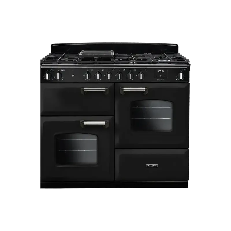 Falcon Classic 110 Zwart gasfornuis 2026 Hoge Kwaliteit