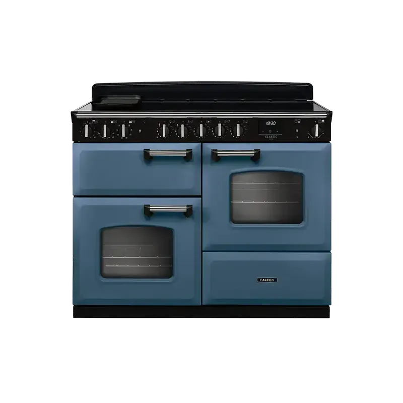 Gratis Retour Falcon Classic Deluxe 110 Stone Blue inductie fornuis rijslade 2026