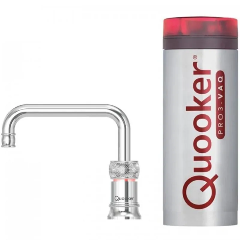 Op = Op Quooker Pro3 Single Tap Square Classic Chroom