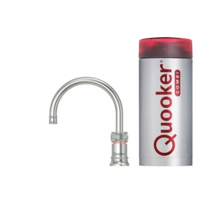 Betaalbaar Quooker Combi Single Tap Round Classic Rvs