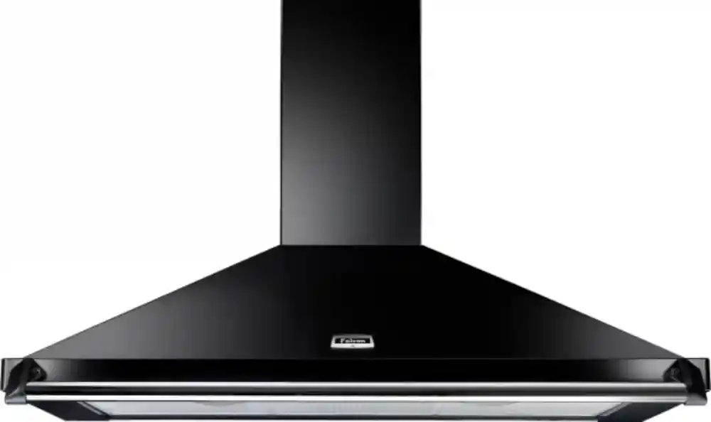 Direct Verzonden Falcon Classic 110 zwart met chromen stang schouwkap
