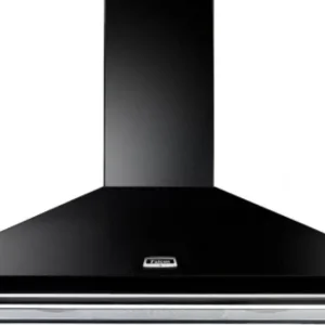 Falcon Classic 100 zwart met chromen stang schouwkap Op = Op