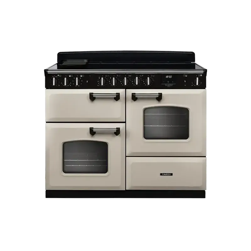 Aanbieding Falcon Classic Deluxe 110 Pale Cream Chroom Inductie fornuis rijslade 2026