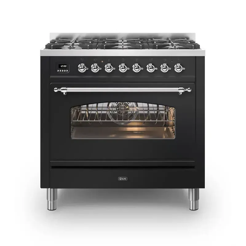 Lage Kosten ILVE P096NE3/BKC gasfornuis