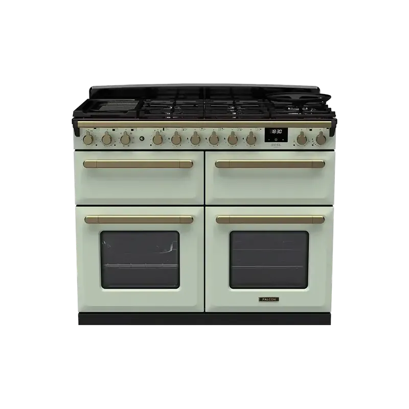 Voordeelprijs Falcon Estel Deluxe 110 Mint Antiek Messing gasfornuis sudderoven
