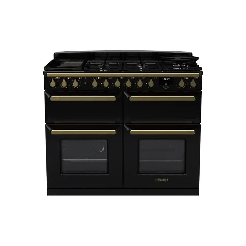 Falcon Estel Deluxe 110 Zwart Brons gasfornuis sudderoven Voordeelprijs