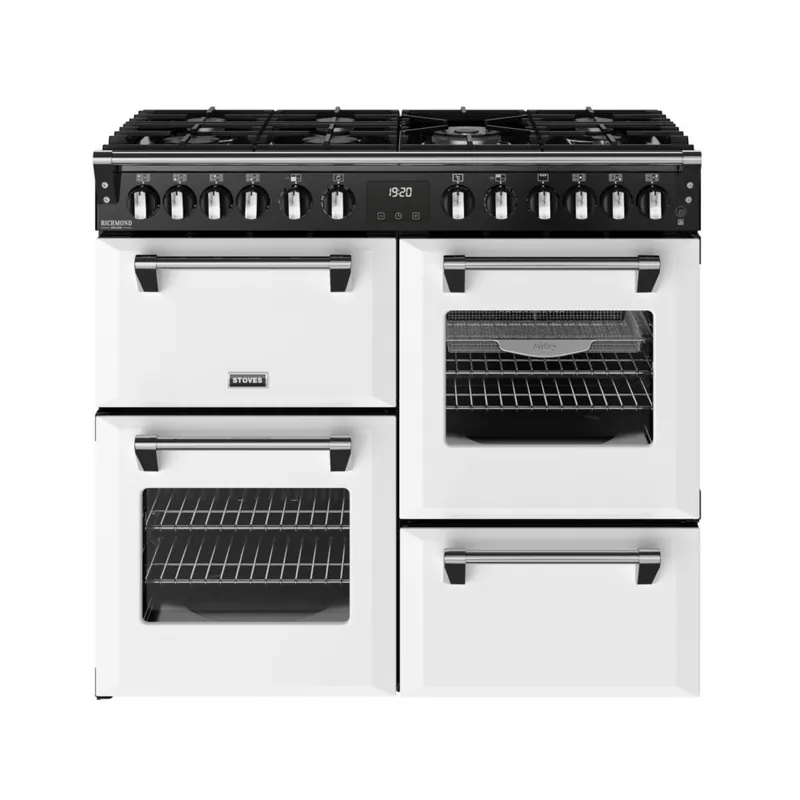Uitverkoop Stoves Richmond DX 100 DF Icy White gasfornuis