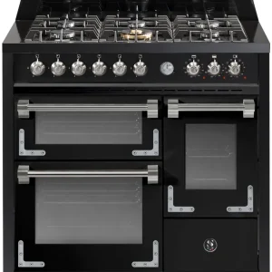 Laatste Kans Steel  Oxford 100/3 XQ10FFF-6 BA Zwart gasfornuis