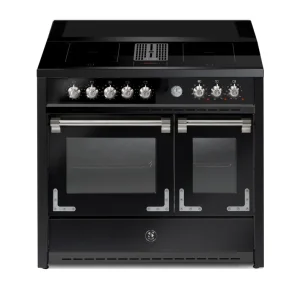 Beperkte Voorraad Steel Oxford 100 Mistral X10FF-4FIKW BA Zwart inductie fornuis