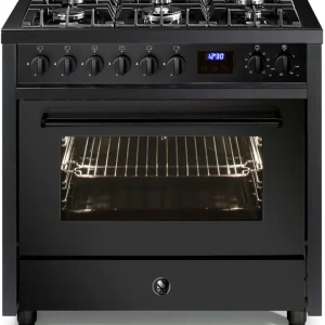 Steel Enfasi Pulse 90 EP9F-6 NF All Black gasfornuis Actieprijs