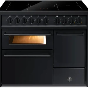 Laatste Versie Steel  Enfasi 100/3 EQ10FFF-5FIW All Black inductie fornuis