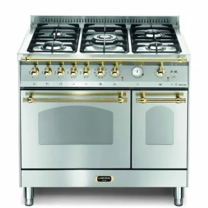 Beperkte Voorraad Lofra Dolcevita 2-oven rvs messing gasfornuis