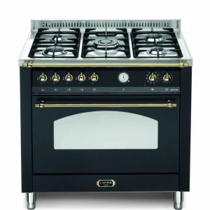 Nu Kopen Lofra Dolcevita 1-oven zwart messing gasfornuis