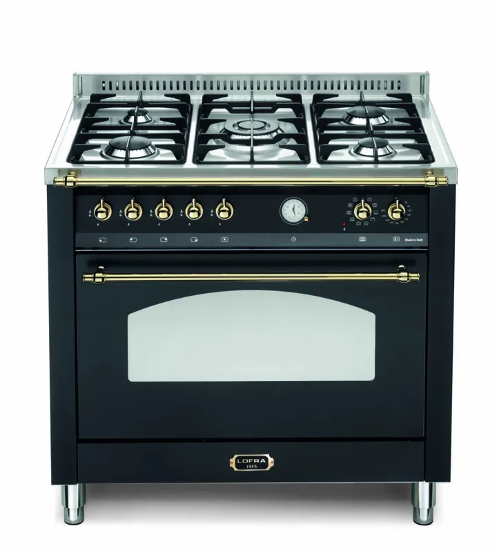 Nu Kopen Lofra Dolcevita 1-oven zwart messing gasfornuis