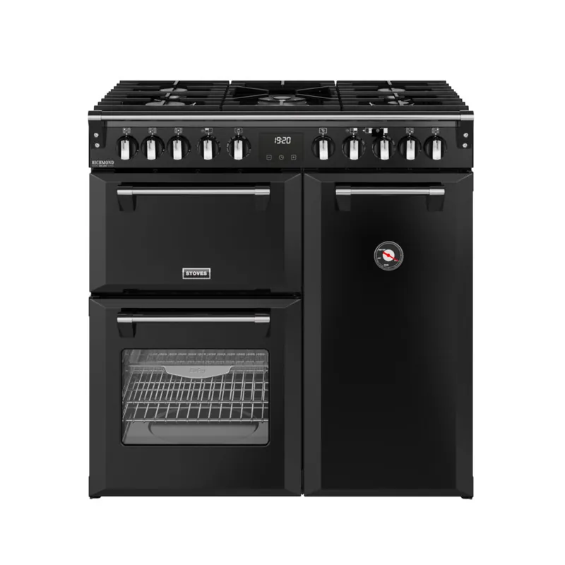 Lage Prijs Stoves  Richmond DX 90 DF Zwart gasfornuis