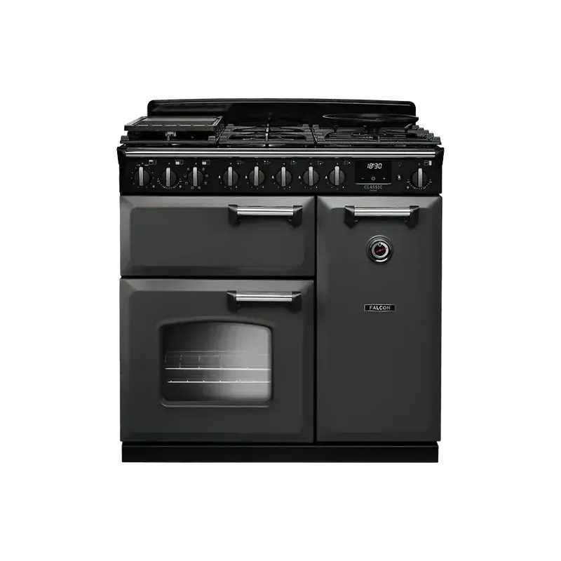Betrouwbaar Falcon Classic Deluxe 90 Slate Chroom gasfornuis 2026