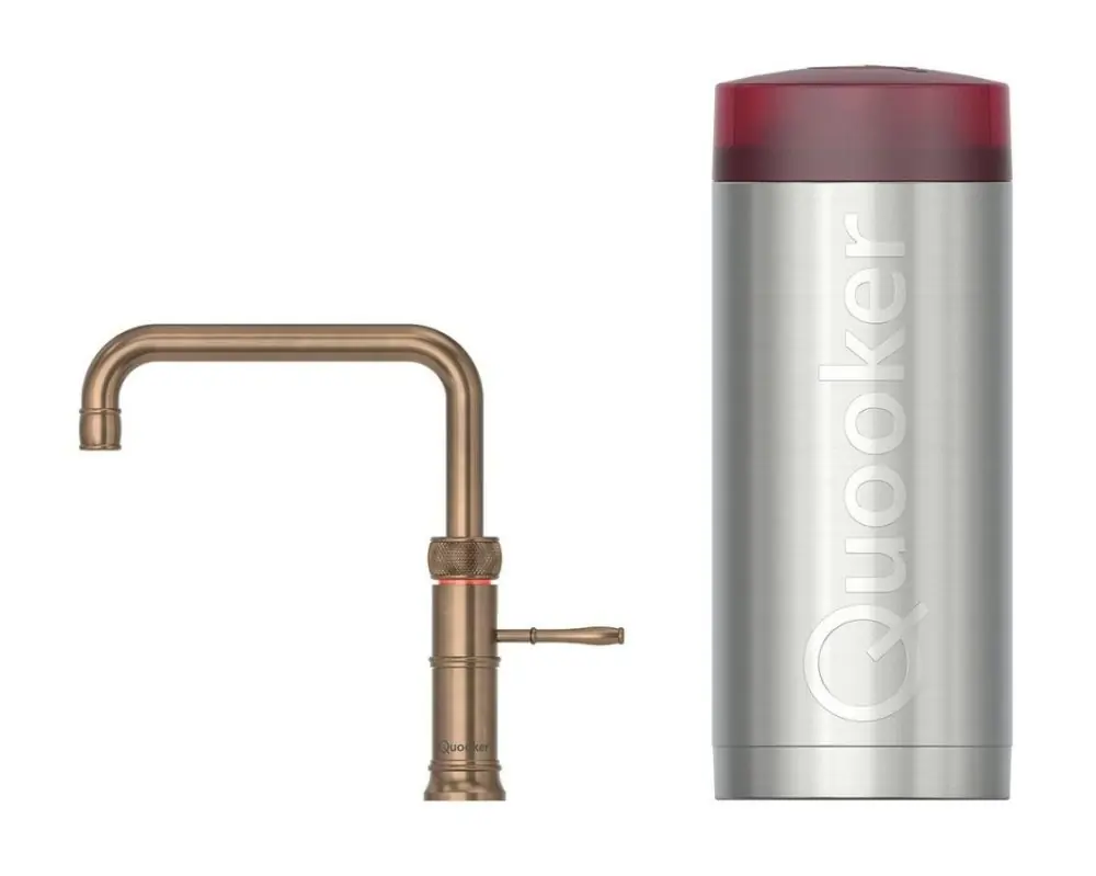 Quooker Combi Fusion Classic Square Messing Patina Tijdelijk Beschikbaar