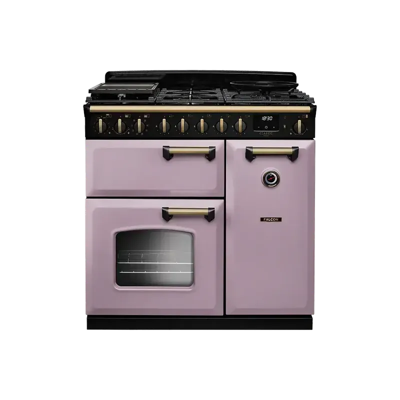 Premium Falcon Classic Deluxe 90 Heather Antiek Messing gasfornuis 2026