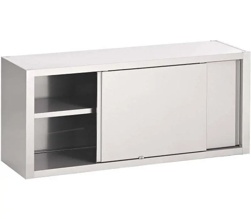 Gecertificeerd Wandkast RVS - met 2 Schuifdeuren - 1 Etage - 1000x400x650(h)mm