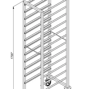 Plankenwagen RVS - 600x400mm - Verkrijgbaar in 5 maten Beperkt Aanbod