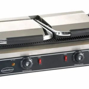 Laatste Kans Contact dubbele grill gegroefd - 580x410x(h)190mm - 230V - Bakoppervlak 2x 214x214mm