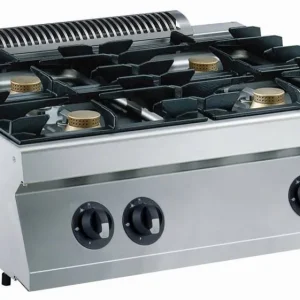 Bestel Nu Gasfornuis 4 Branders- 4 x 5,5kw - 800x700x(h)250mm