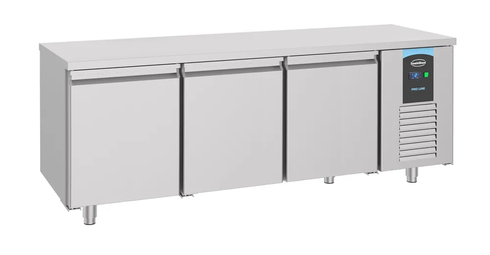 Alleen Vandaag Bakkerij Koelwerkbank RVS - 3 deuren - 2100x800x(h)850mm