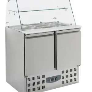 Saladette 2 deurs - Glasopstand - 2,4kW - 900x700x850(h)mm Beperkte Voorraad